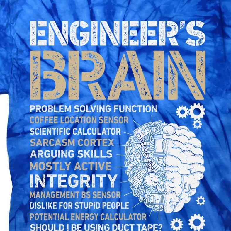 Engineer's Brain Funny Process Engineer Engineering Gift Tie-Dye T-Shirt