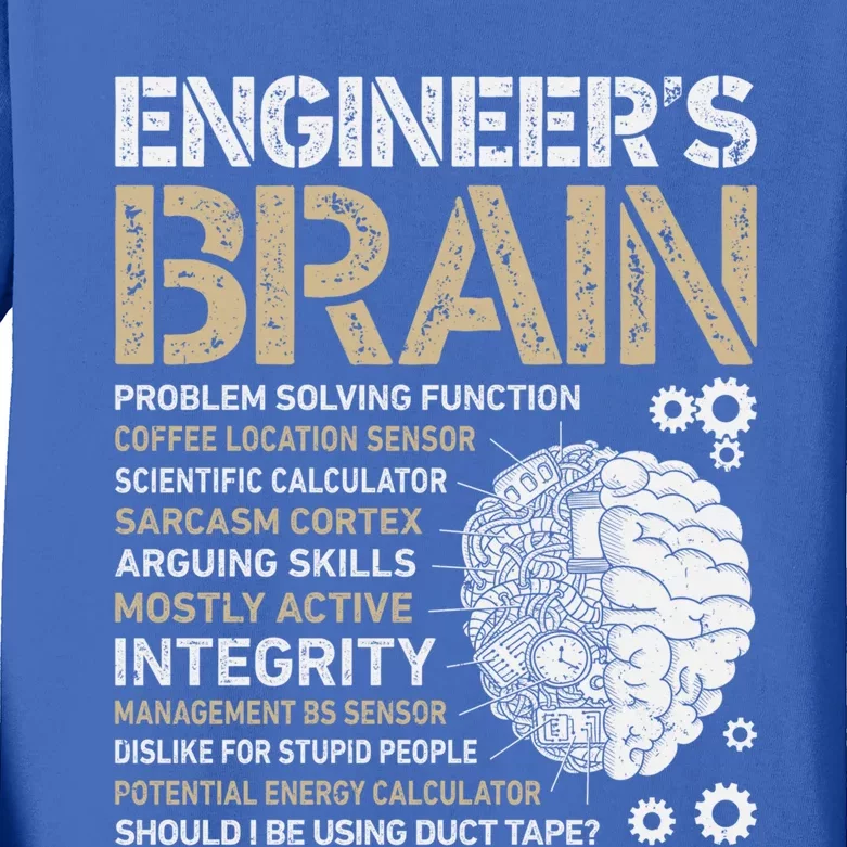 Engineer's Brain Funny Process Engineer Engineering Gift Kids Long Sleeve Shirt