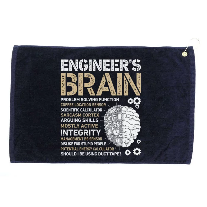 Engineer's Brain Funny Process Engineer Engineering Gift Grommeted Golf Towel