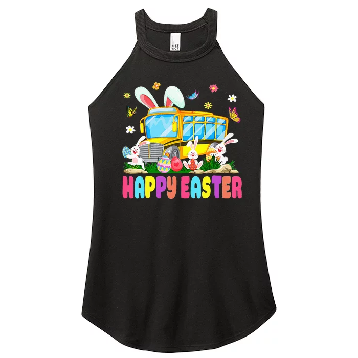 Every Bunny's Favorite School Bus Driver Easter Day Women’s Perfect Tri Rocker Tank