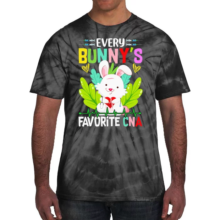 Every Bunny Favorite CNA Happy Easter Nurse Bunny Lover Tie-Dye T-Shirt