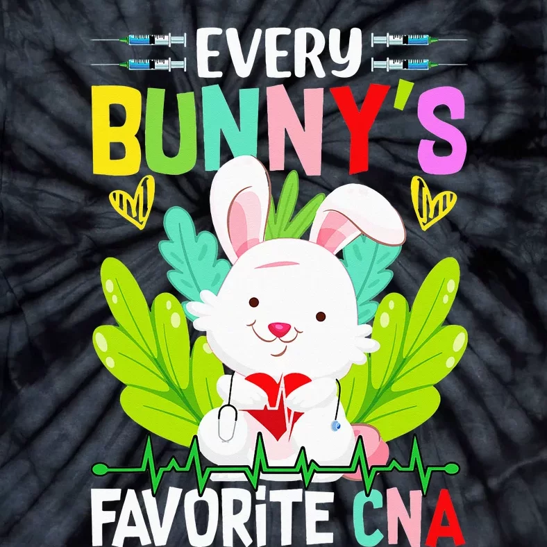 Every Bunny Favorite CNA Happy Easter Nurse Bunny Lover Tie-Dye T-Shirt