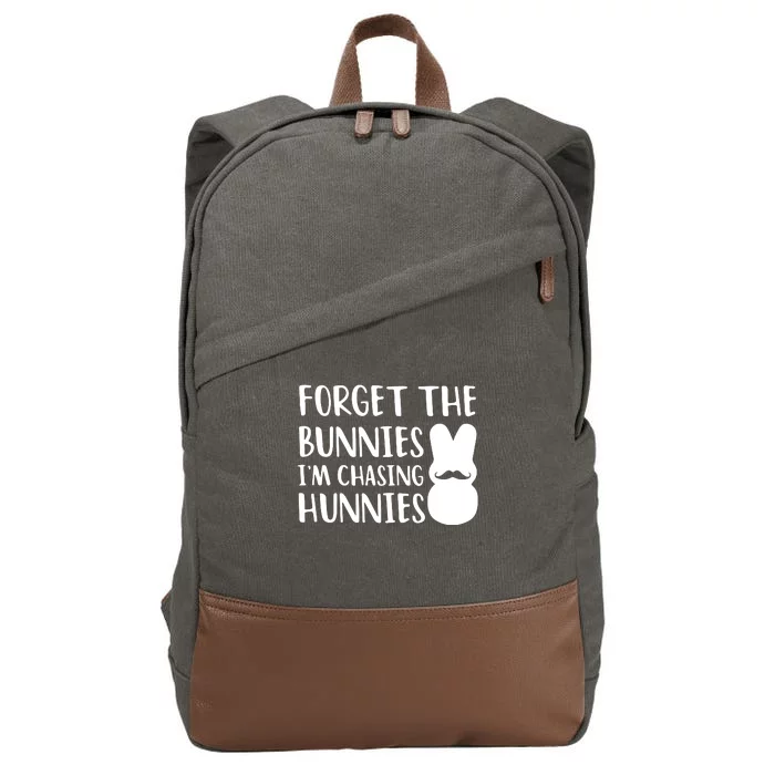 Easter Bunny Forget The Bunnies IM Chasing Hunnies Cotton Canvas Backpack