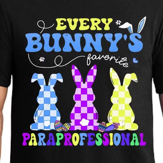 Every BunnyS Favorite Paraprofessional Groovy Easter Rabbit Pajama Set