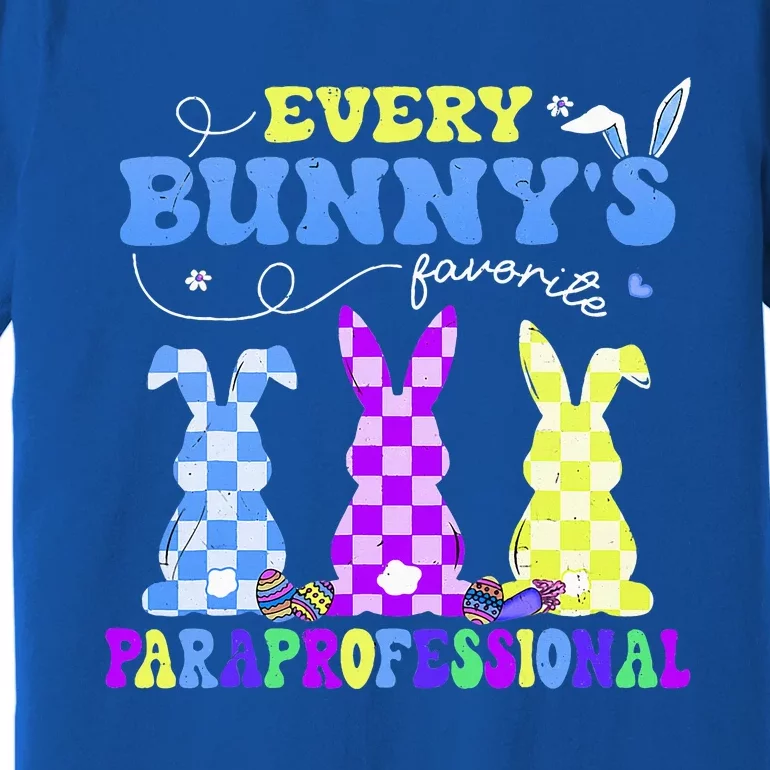 Every BunnyS Favorite Paraprofessional Groovy Easter Rabbit Premium T-Shirt