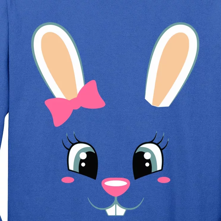 Easter Bunny Face Funny Easter Sunday Gift Tall Long Sleeve T-Shirt