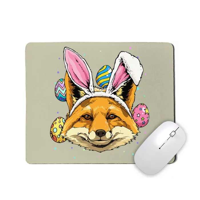 Easter Bunny Fox Funny Easter Fox Lover Mousepad