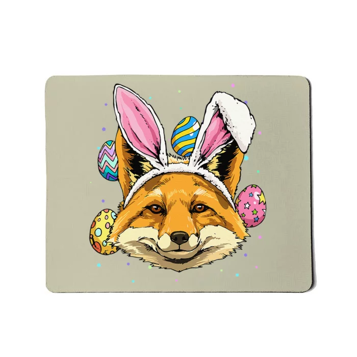 Easter Bunny Fox Funny Easter Fox Lover Mousepad