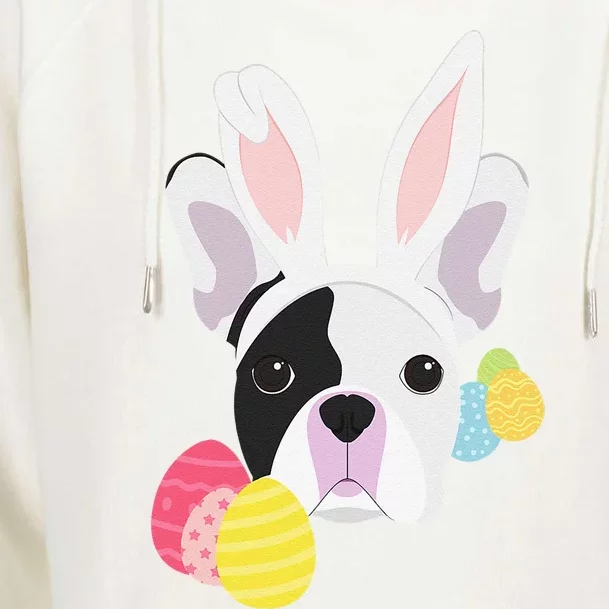 Easter Bunny French Bulldog, Easter Dog Lover Womens Funnel Neck Pullover Hood