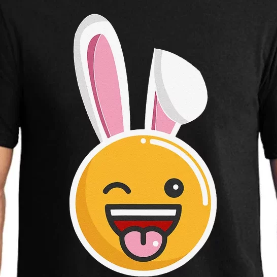 Easter Bunny Funny Egg Ears N Nose Tongue Out Cute Pajama Set