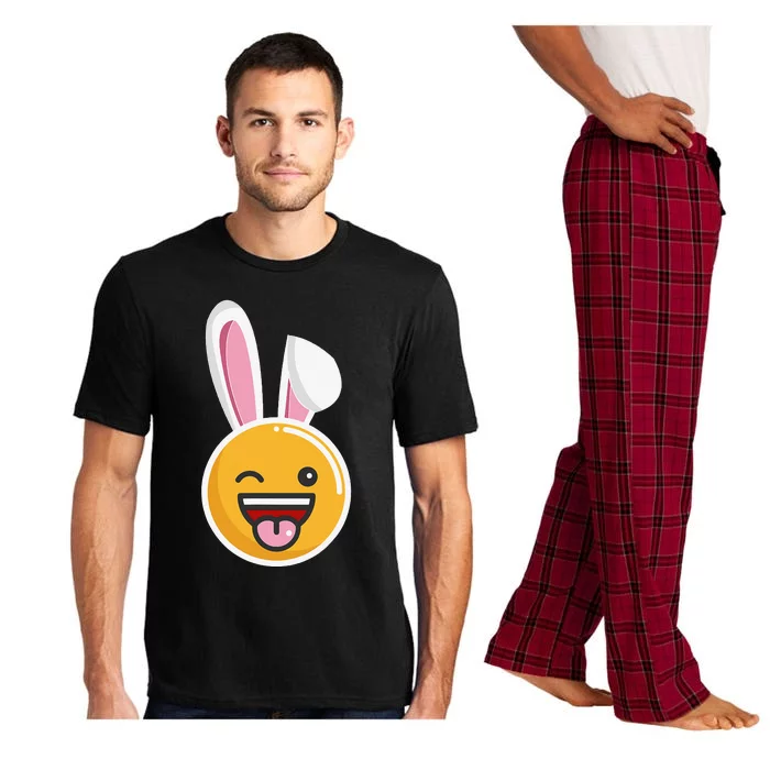 Easter Bunny Funny Egg Ears N Nose Tongue Out Cute Pajama Set