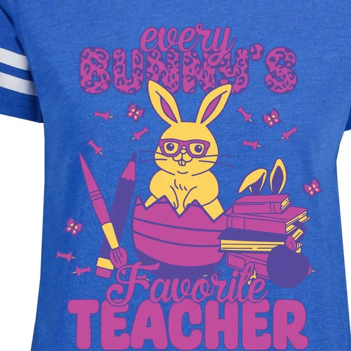 Every BunnyS Favorite Teacher Cute Easter Day Teacher Life Enza Ladies Jersey Football T-Shirt