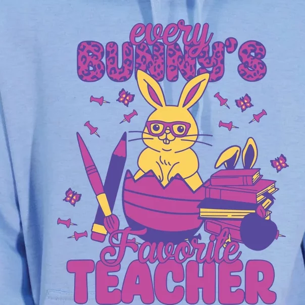 Every BunnyS Favorite Teacher Cute Easter Day Teacher Life Unisex Surf Hoodie