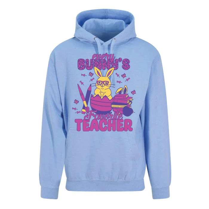 Every BunnyS Favorite Teacher Cute Easter Day Teacher Life Unisex Surf Hoodie