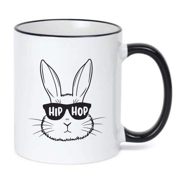 Easter Bunny Face Glasses Rabbit Happy Easter Black Color Changing Mug