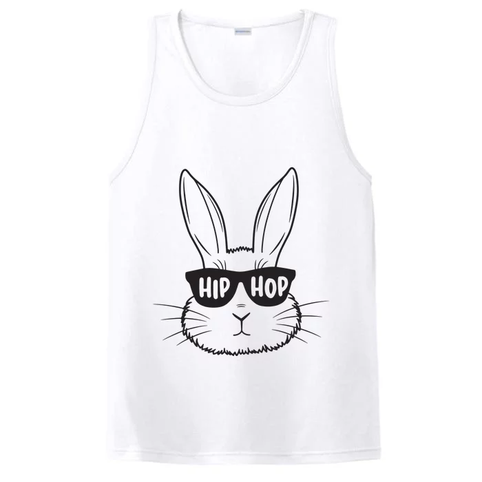 Easter Bunny Face Glasses Rabbit Happy Easter Performance Tank