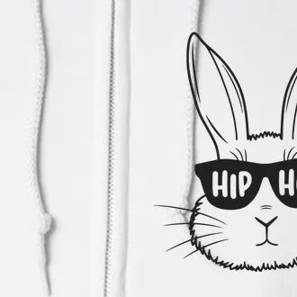 Easter Bunny Face Glasses Rabbit Happy Easter Full Zip Hoodie