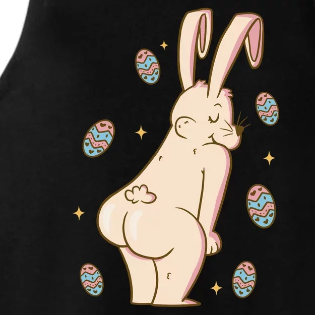 Easter Bunny Funny Twerk Ladies Tri-Blend Wicking Tank