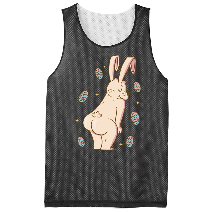 Easter Bunny Funny Twerk Mesh Reversible Basketball Jersey Tank