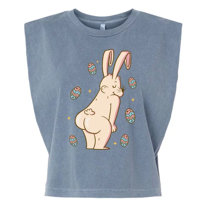 Easter Bunny Funny Twerk Garment-Dyed Women's Muscle Tee