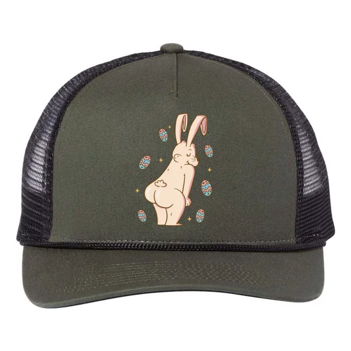 Easter Bunny Funny Twerk Retro Rope Trucker Hat Cap