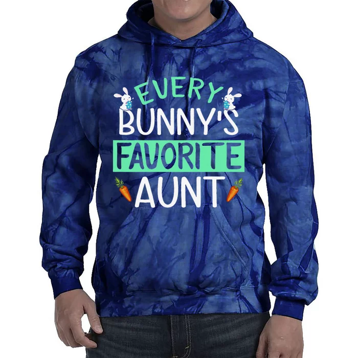 Every Bunny's Favorite Aunt Happy Easter Sunday Aunt Gift Tie Dye Hoodie