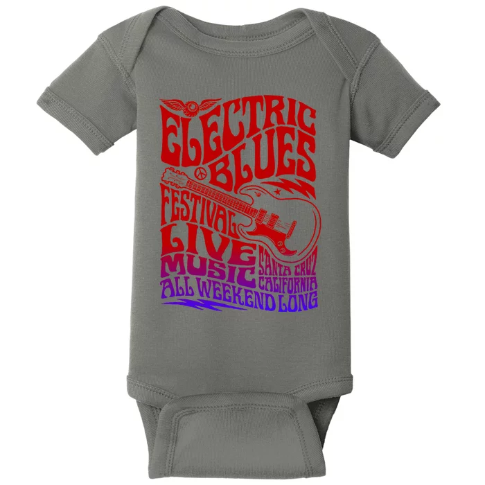 Electric Blues Festival Live Music Santa Cruz California Baby Bodysuit