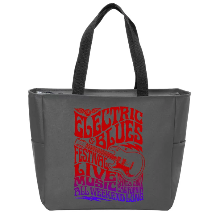 Electric Blues Festival Live Music Santa Cruz California Zip Tote Bag