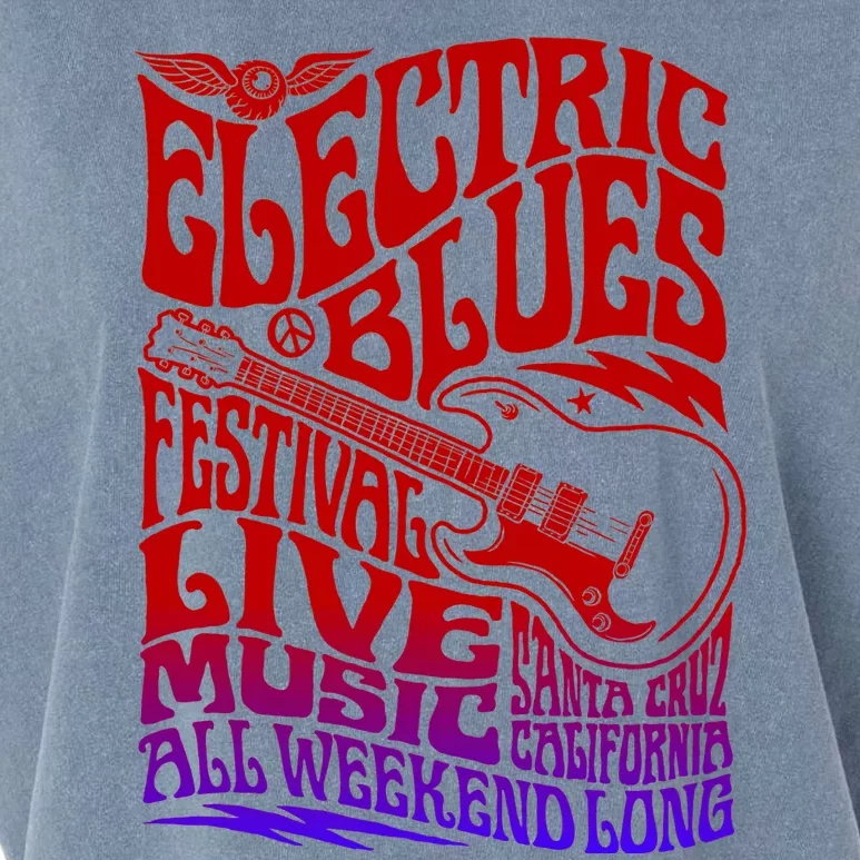 Electric Blues Festival Live Music Santa Cruz California Garment-Dyed Women's Muscle Tee