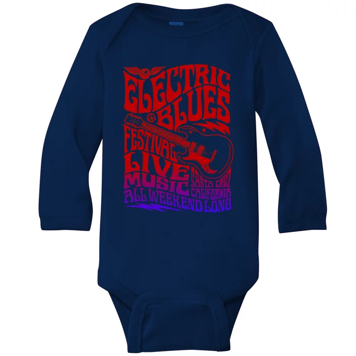 Electric Blues Festival Live Music Santa Cruz California Baby Long Sleeve Bodysuit