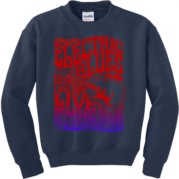 Electric Blues Festival Live Music Santa Cruz California Kids Sweatshirt