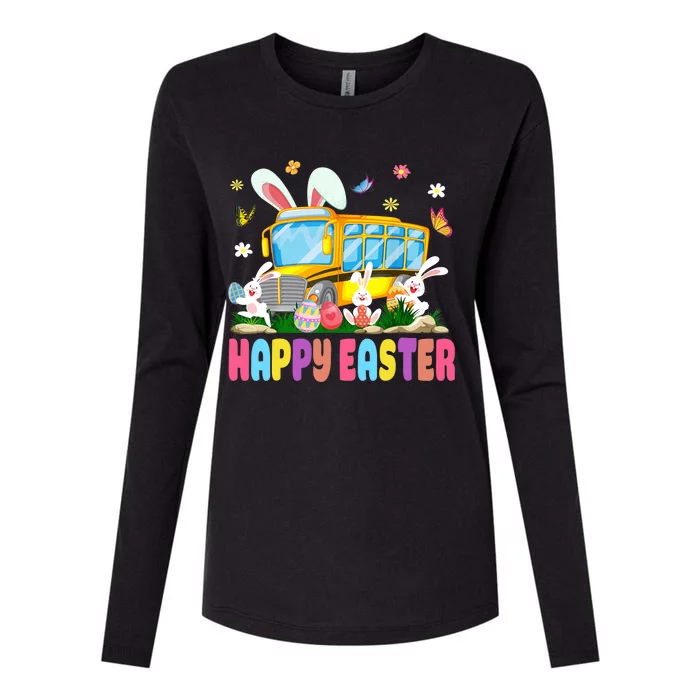 Every Bunny's Favorite School Bus Driver Happy Easter Day Womens Cotton Relaxed Long Sleeve T-Shirt