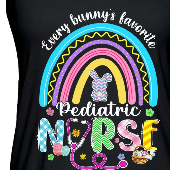 Every Bunny's Favorite Pediatric Nurse Nursing Easter Day Ladies Essential Flowy Tank