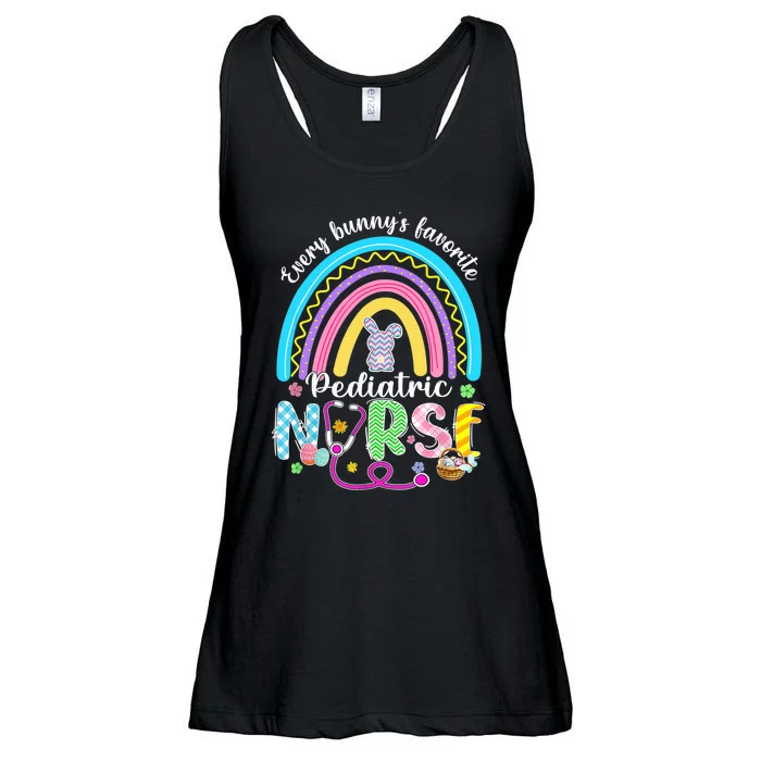 Every Bunny's Favorite Pediatric Nurse Nursing Easter Day Ladies Essential Flowy Tank