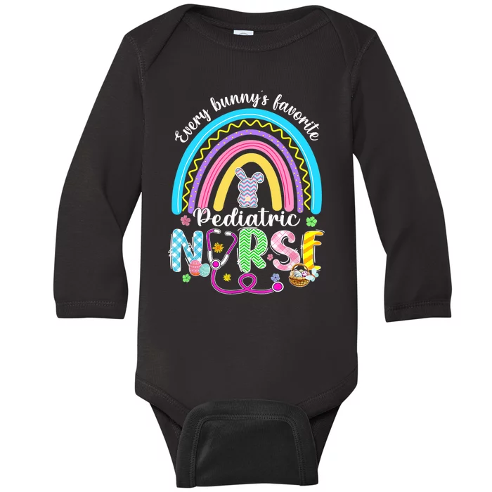 Every Bunny's Favorite Pediatric Nurse Nursing Easter Day Baby Long Sleeve Bodysuit