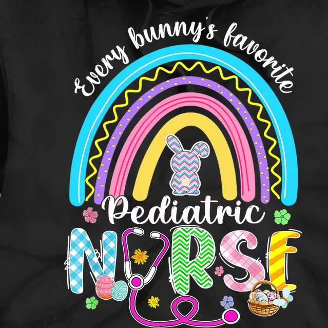 Every Bunny's Favorite Pediatric Nurse Nursing Easter Day Tie Dye Hoodie