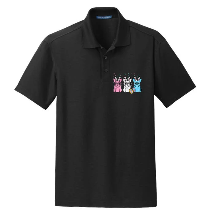 Easter Bunny French Bulldogs Frenchie Dogs Men Women Dry Zone Grid Performance Polo