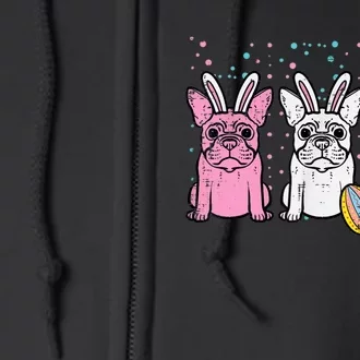 Easter Bunny French Bulldogs Frenchie Dogs Men Women Full Zip Hoodie