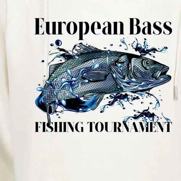 European Bass Fishing Tournament Womens Funnel Neck Pullover Hood