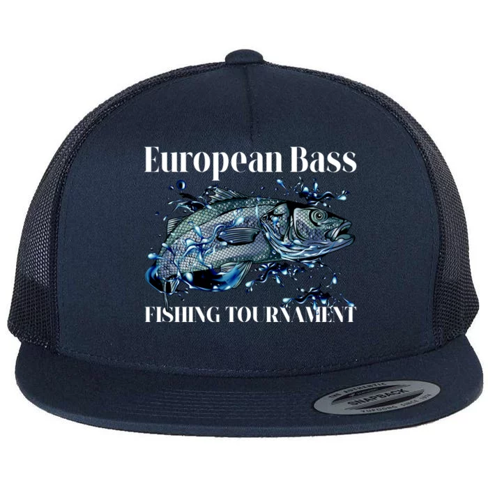 European Bass Fishing Tournament Flat Bill Trucker Hat