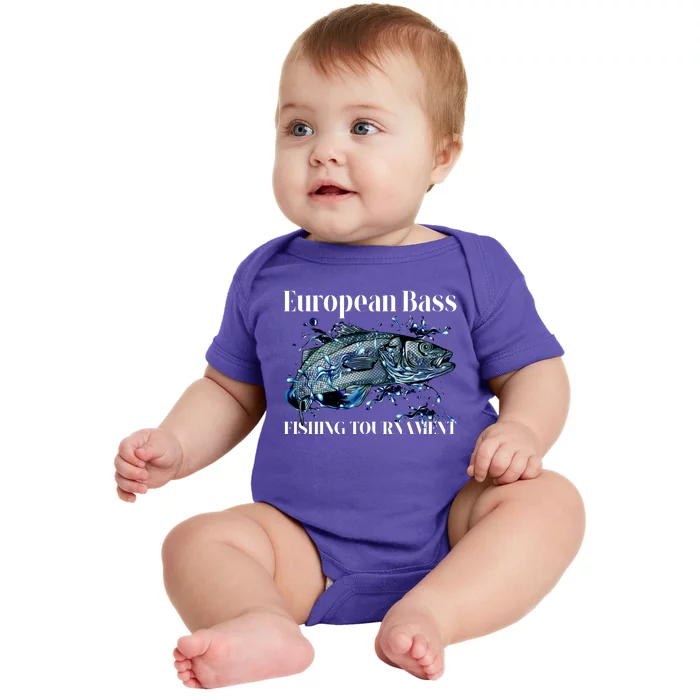 European Bass Fishing Tournament Baby Bodysuit