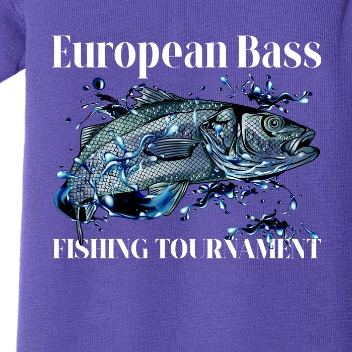 European Bass Fishing Tournament Baby Bodysuit