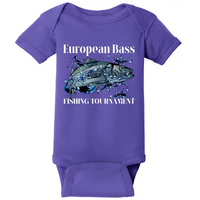 European Bass Fishing Tournament Baby Bodysuit