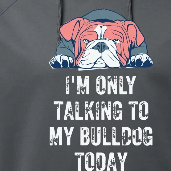 English Bulldog Funny Performance Fleece Hoodie