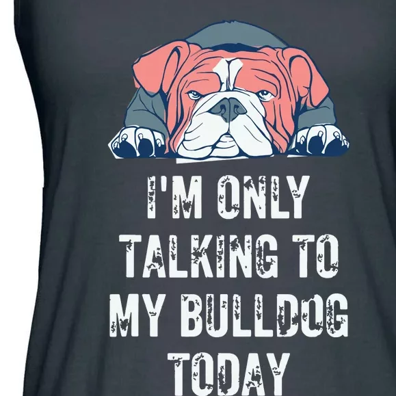 English Bulldog Funny Ladies Essential Flowy Tank