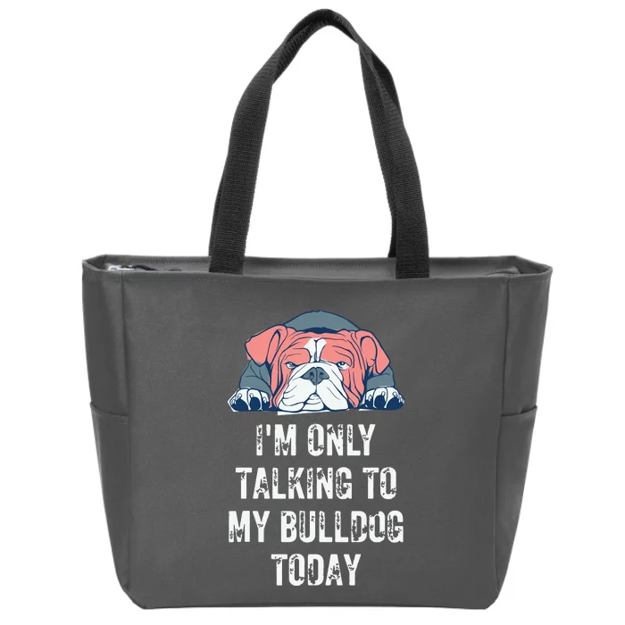 English Bulldog Funny Zip Tote Bag