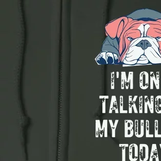 English Bulldog Funny Full Zip Hoodie