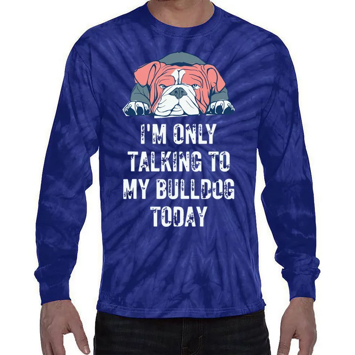 English Bulldog Funny Tie-Dye Long Sleeve Shirt