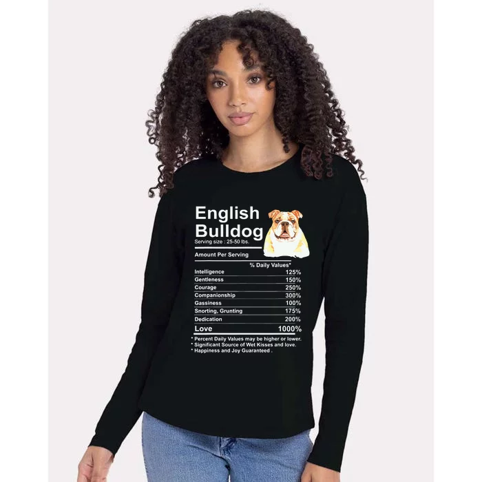 English Bulldog Facts Gift Funny English Bulldog Mama Womens Cotton Relaxed Long Sleeve T-Shirt