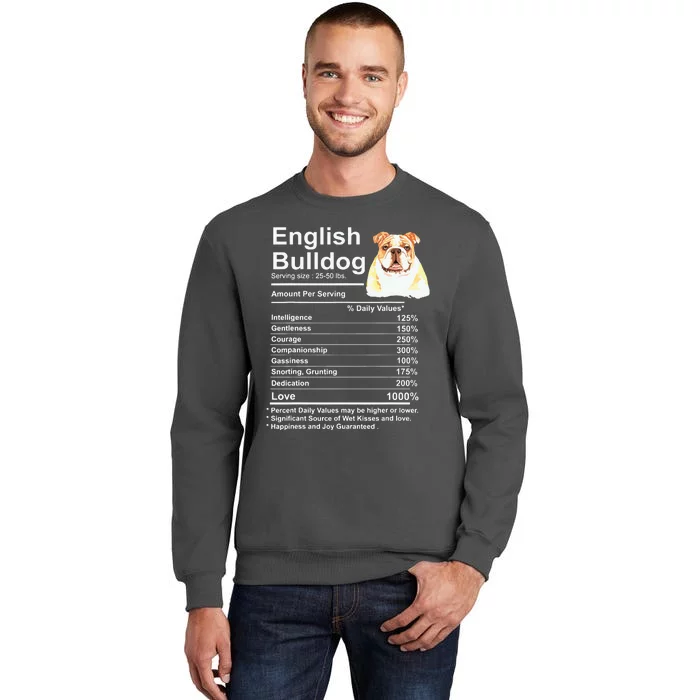 English Bulldog Facts Gift Funny English Bulldog Mama Tall Sweatshirt